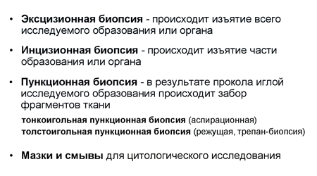 Виды биопсии Виды биопсии