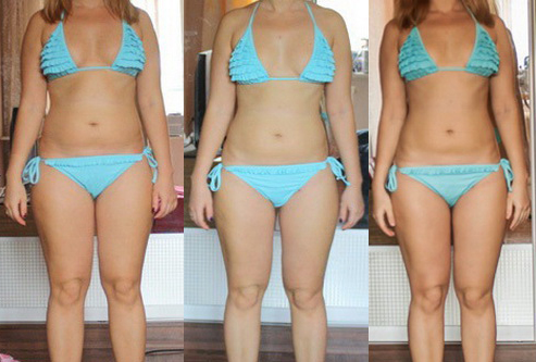 Фото до и после 2 недель белковой диеты